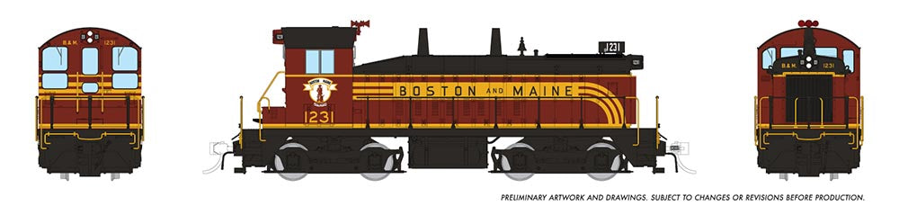 Rapido HO Scale EMD SW9 Boston & Maine (As delivered) DCC Ready *Reservation*