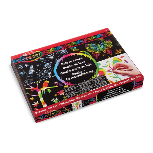 ［2枚セット］Rufus Thomas Itch and Scratch Melissa & Doug Deluxe Combo Scratch Art Set – Railway City Hobbies