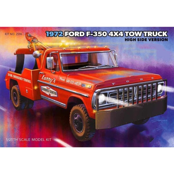 Moebius Models 1972 Ford F350 Wrecker 4×4 High Side 1/25 Scale