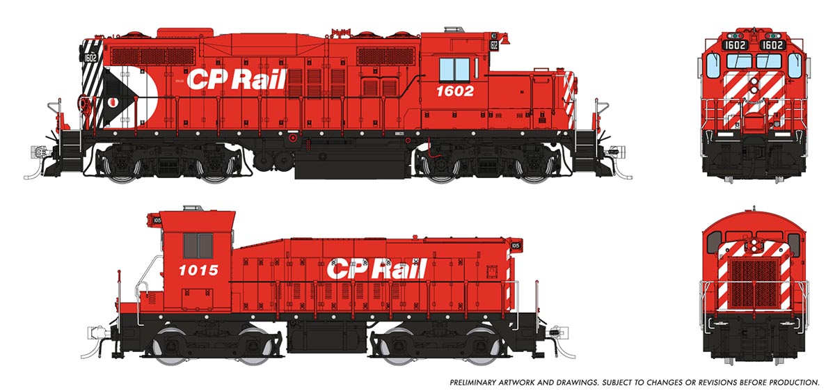 Rapido Ho Scale GMDD GP9u & Slug CP Rail (ex-SW900) Multimark #1602 / 1015 DCC & Sound *Reservation*