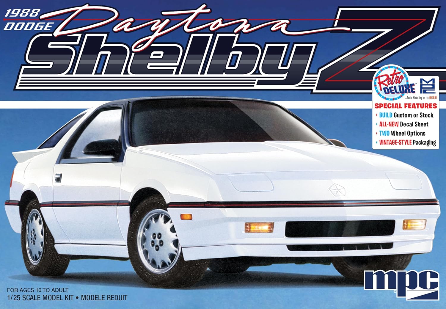 MPC 1988 Dodge Shelby Daytona 1:25 Scale Model Kit