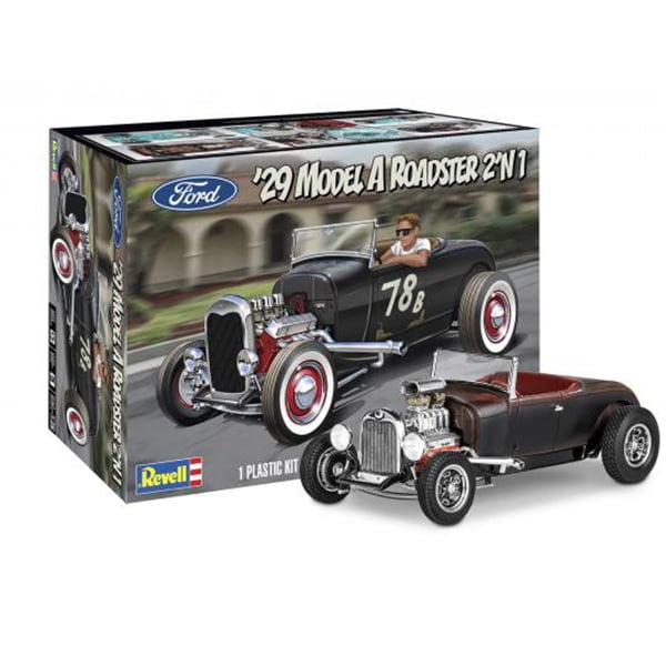 Revell 1929 Ford Model A Roadster 2' in 1 (1/25 Scale)