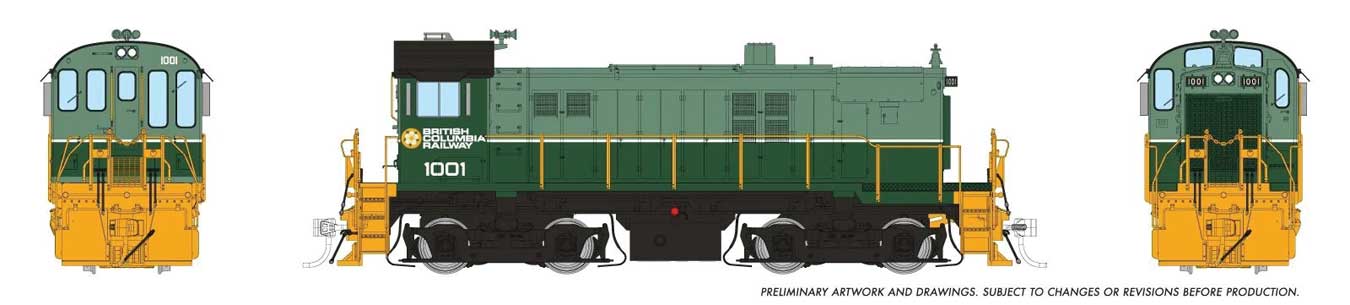 Rapido Ho Scale British Columbia Railway S-13 Two-Tone Green Scheme DCC & Sound *Reservation*