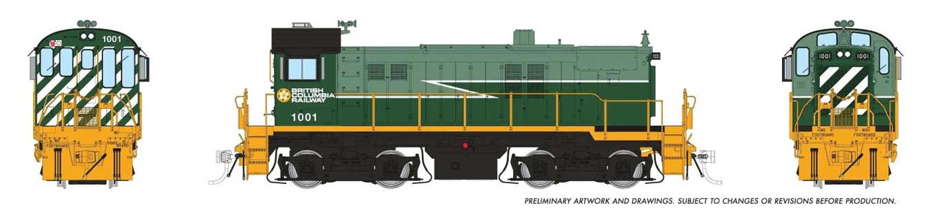 Rapido Ho Scale British Columbia Railway S-13 Green Lightning Stripe Scheme DCC & Sound *Reservation*