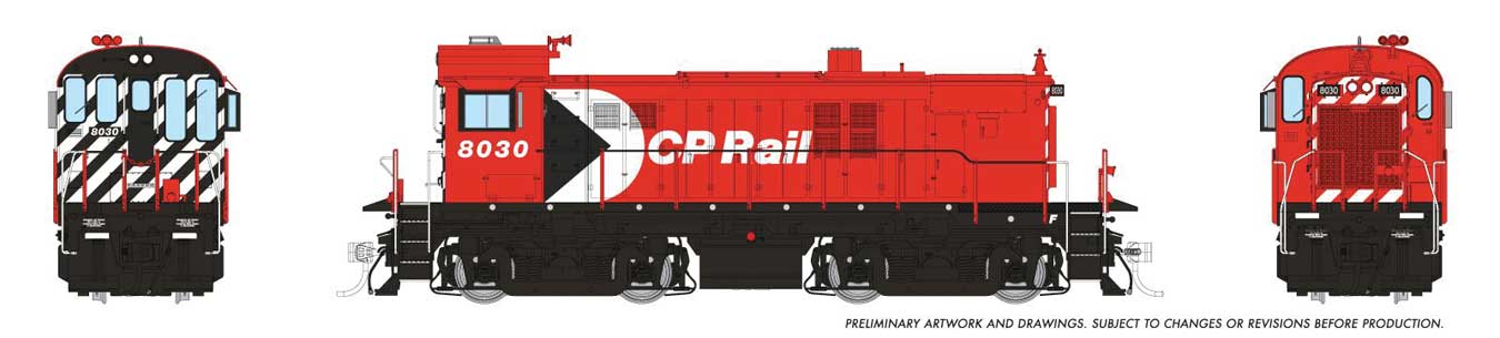 Rapido Ho Scale CP Rail RS-23 Action Red / 8” Stripes (A8M) DCC Ready *Reservation*
