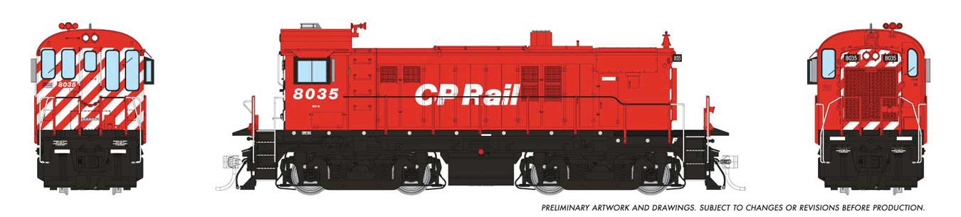 Rapido Ho Scale CP Rail RS-23 Action Red / 8” Stripes / No Multimark (A8NM) DCC Ready *Reservation*