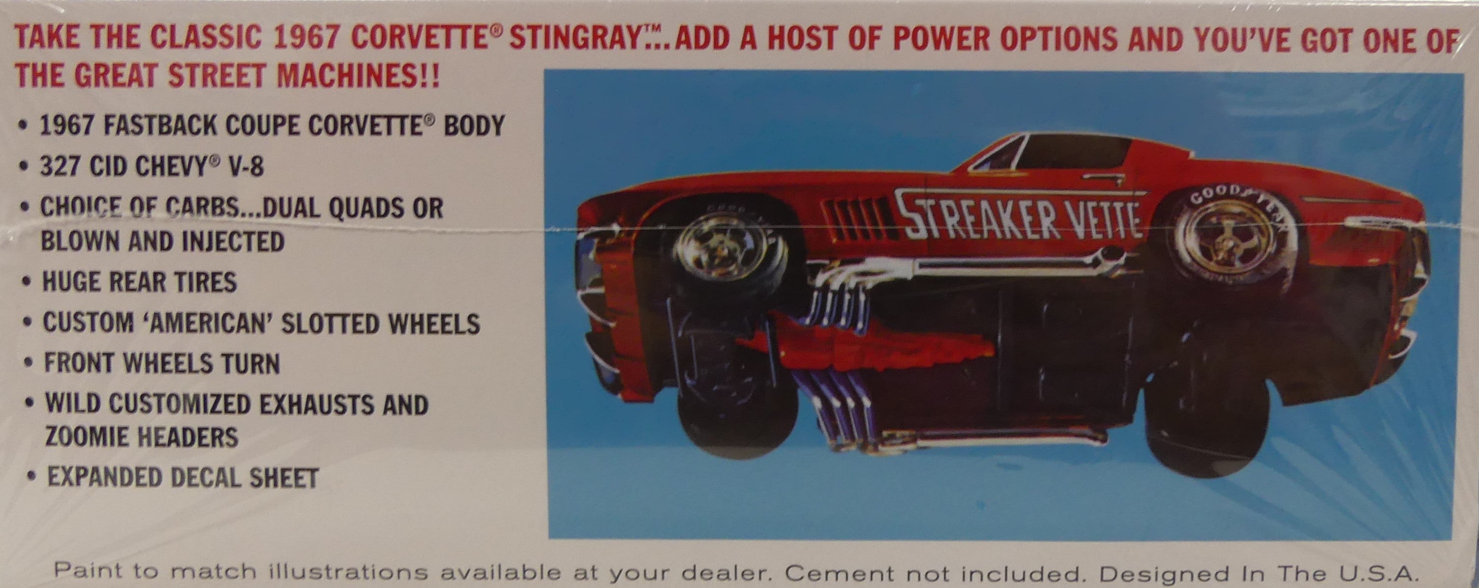 MPC 1967 CHEVY CORVETTE STINGRAY “STREAKER VETTE” 1:25 SCALE MODEL KIT