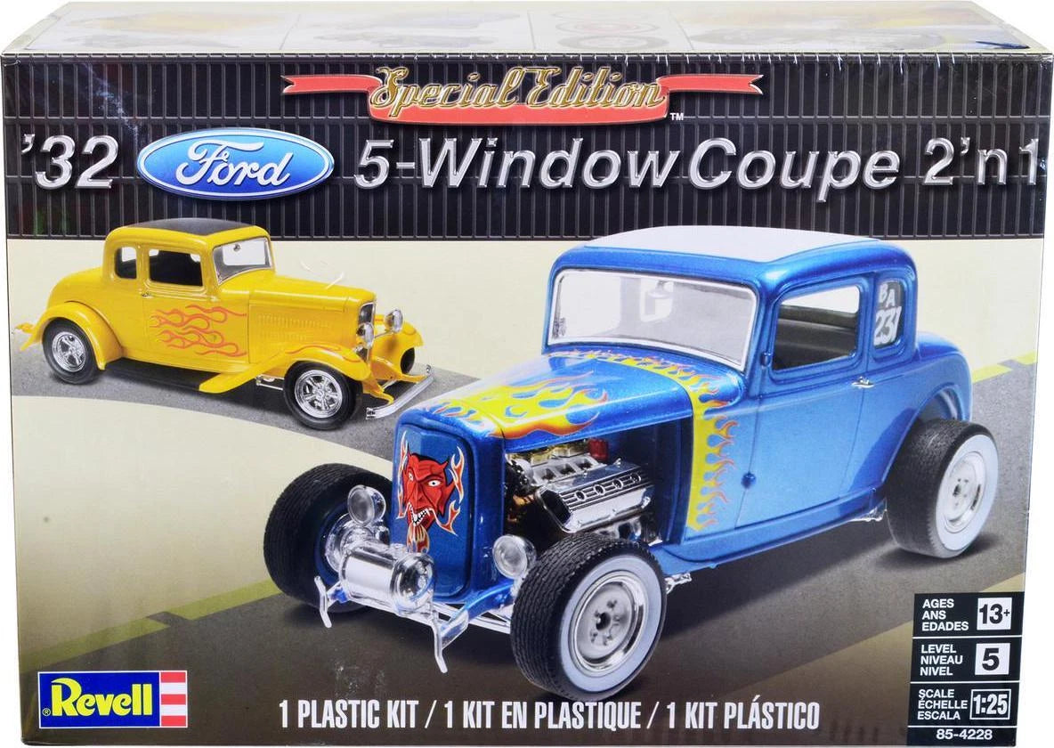 Revell 1/25 32 Ford 5-Window Coupe 2'n1