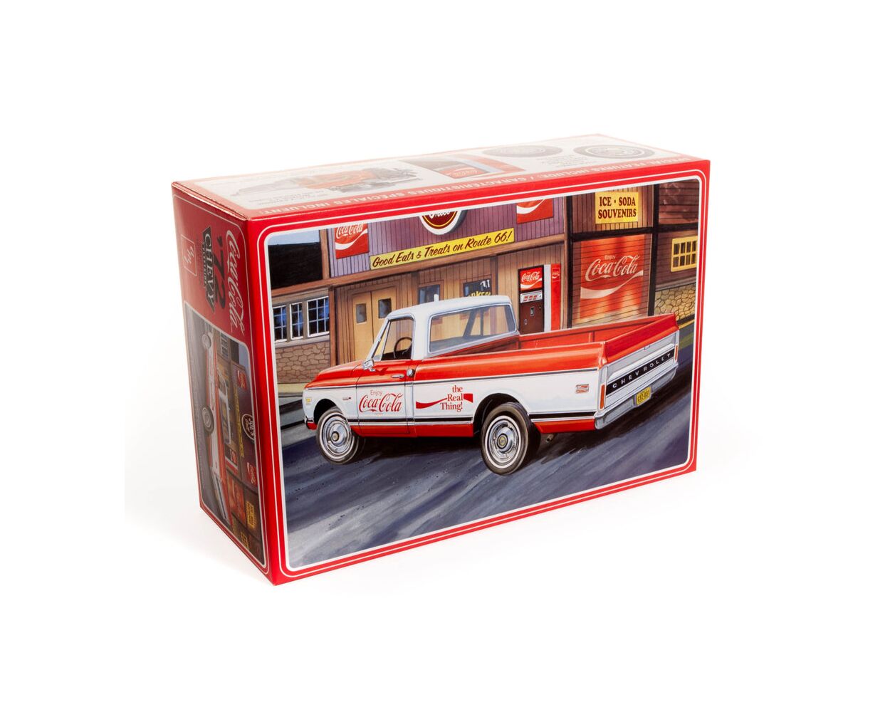 AMT 1972 CHEVY PICKUP W/VENDING MACHINE & CRATES COCA-COLA 1/25 SCALE MODEL KIT