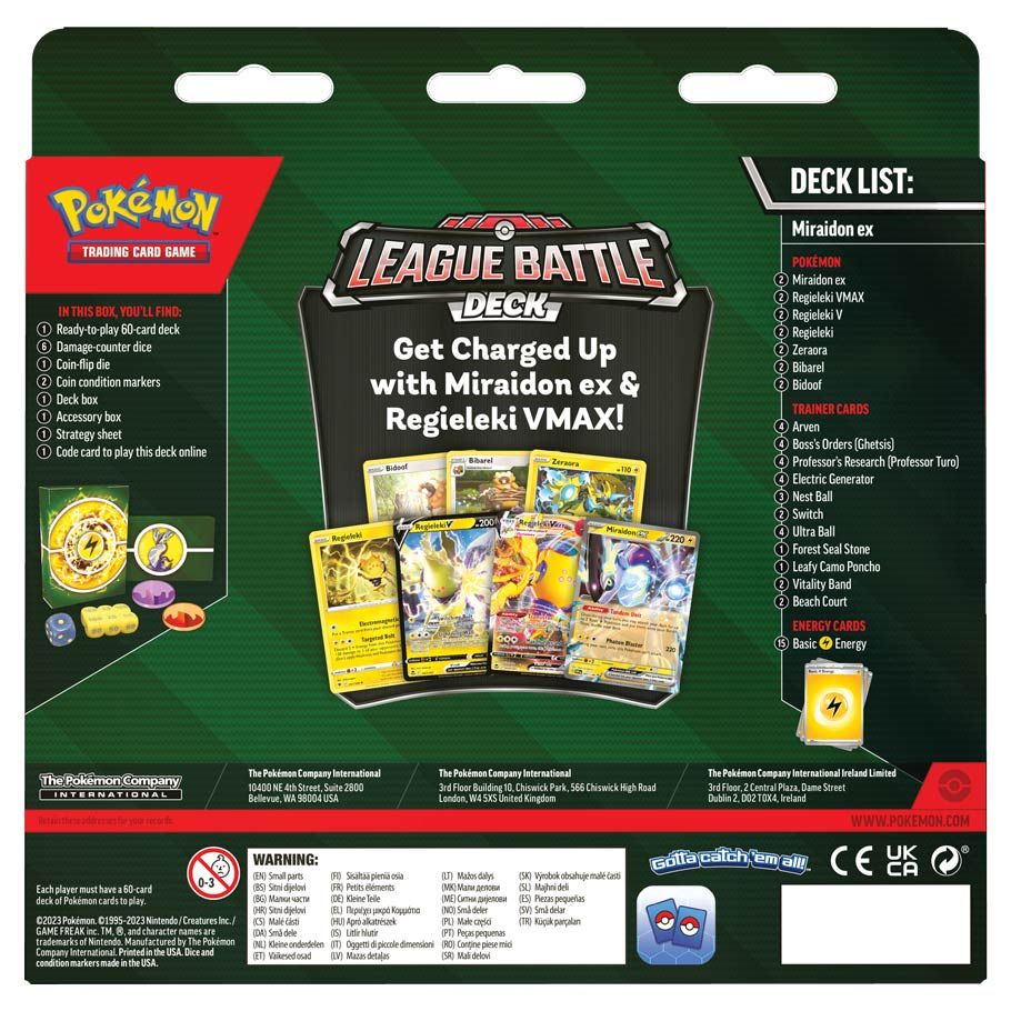 Pokémon TCG: Miraidon ex League Battle Deck