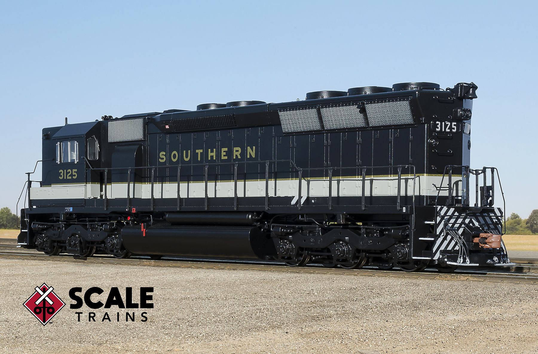 Scaletrains Rivet Counter HO Scale EMD SD45, Southern/Gold Lettering #3125 DCC Ready