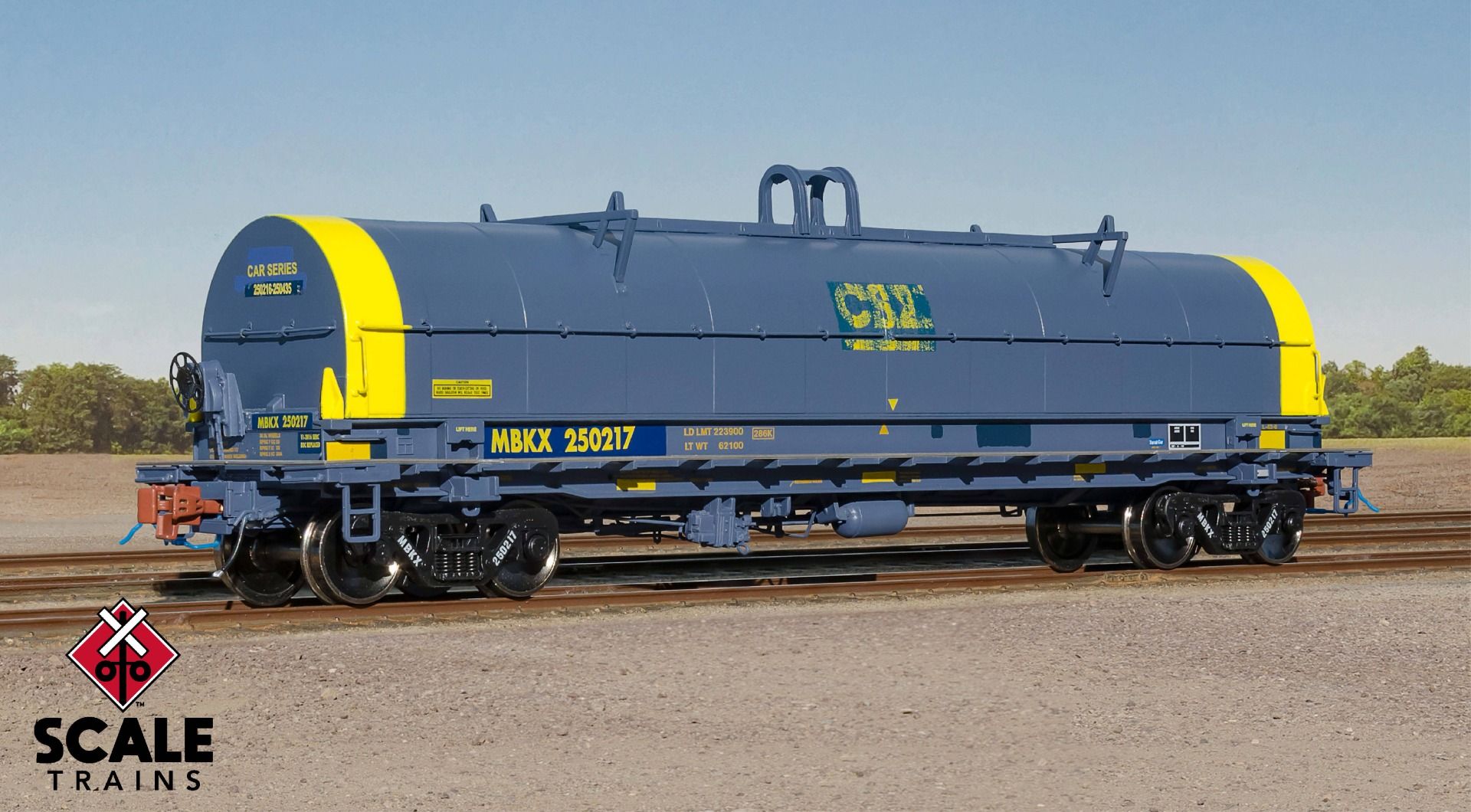 Rivet Counter HO Scale Thrall-Trinity 42’ Single-Hood Coil Steel Car, MBKX/Ex-CSX Patch