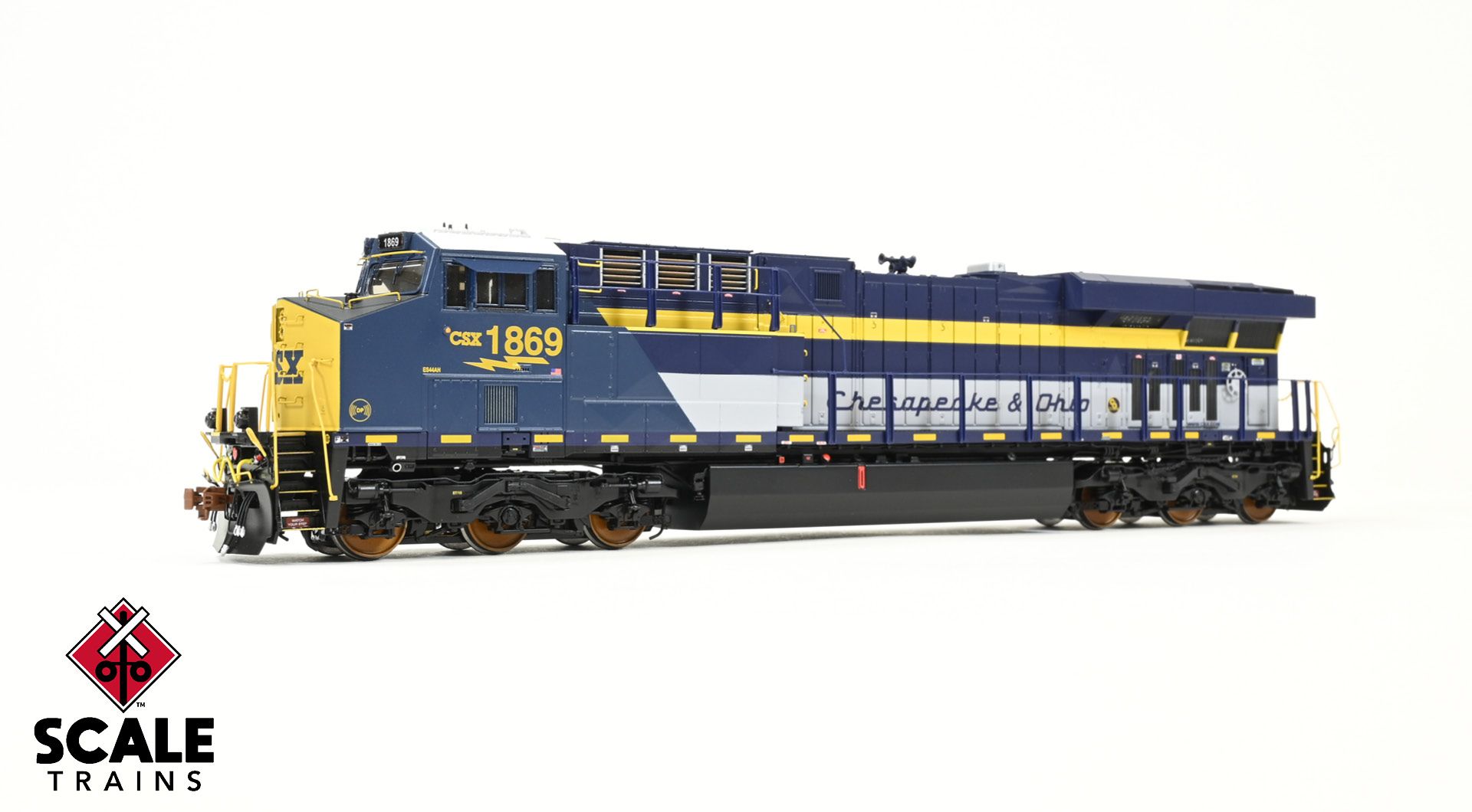 Scaletrains Rivet Counter Ho Scale ES44AH CSX Heritage (Chesapeake & Ohio) DCC & Sound #1869