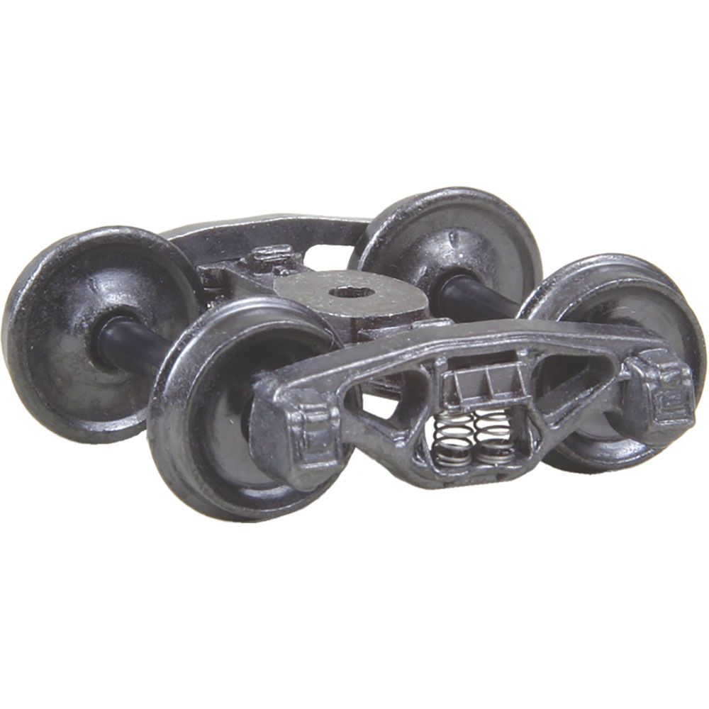 #500 HO Scale Bettendorf 50-ton Trucks with 33" Smooth Back Wheels - Metal Fully Sprung