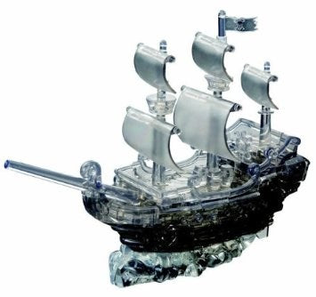 3D Crystal Puzzle: Pirate Ship - Black