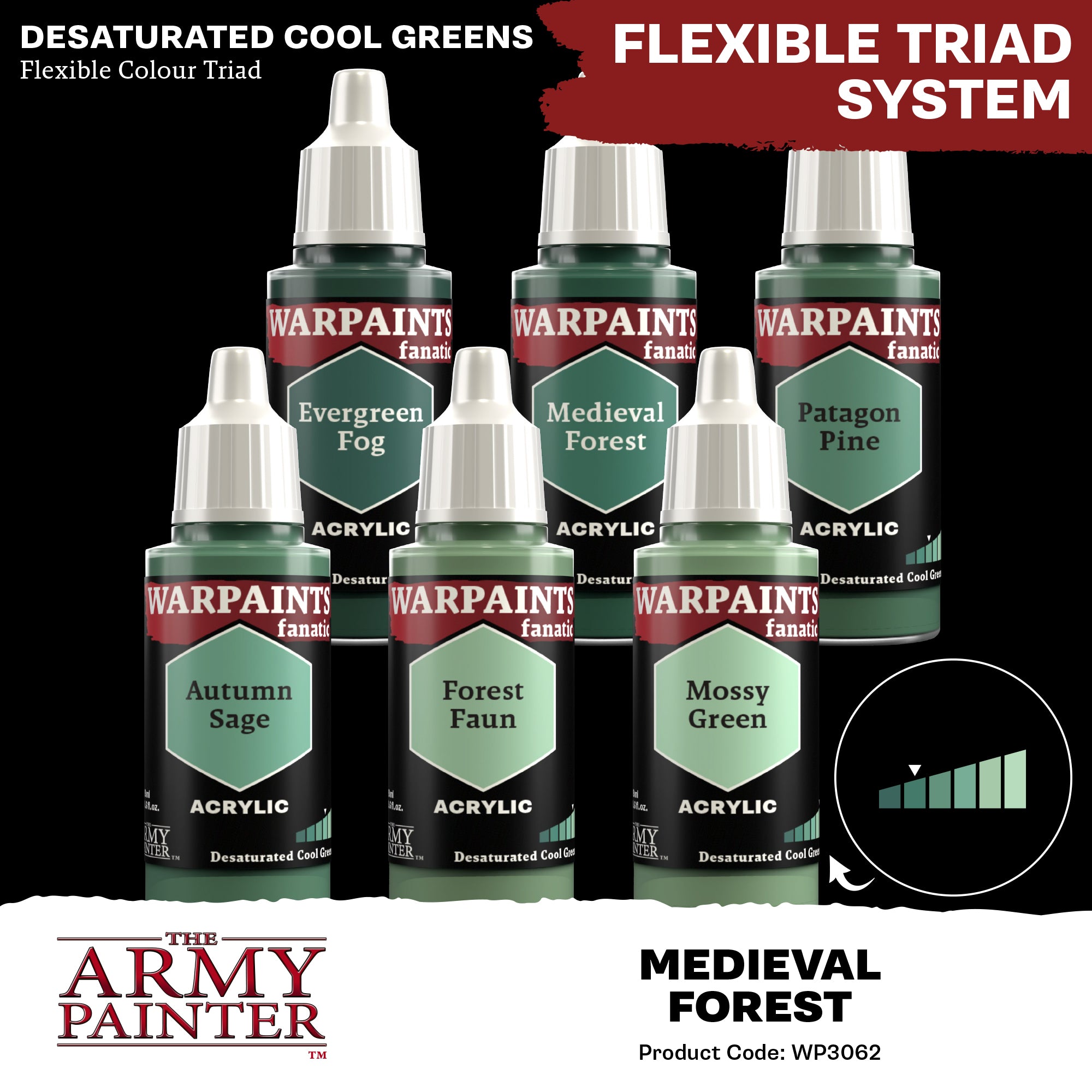 Army Painter Warpaints Fanatic Acrylic, Medieval Forest