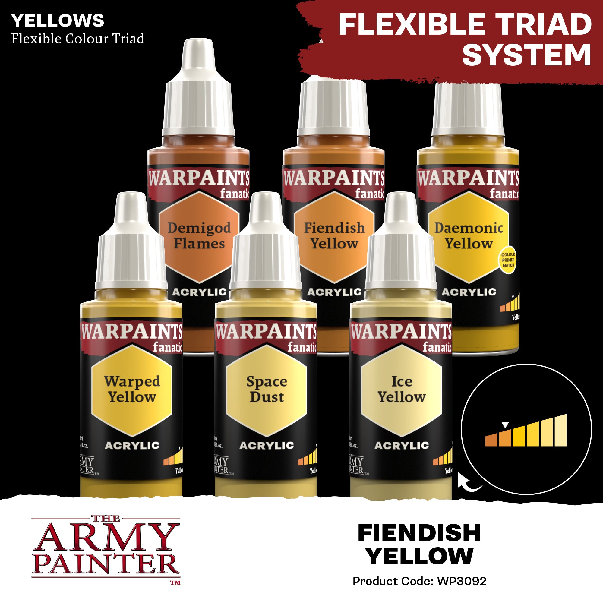 Army Painter Warpaints Fanatic Acrylic, Fiendish Yellow