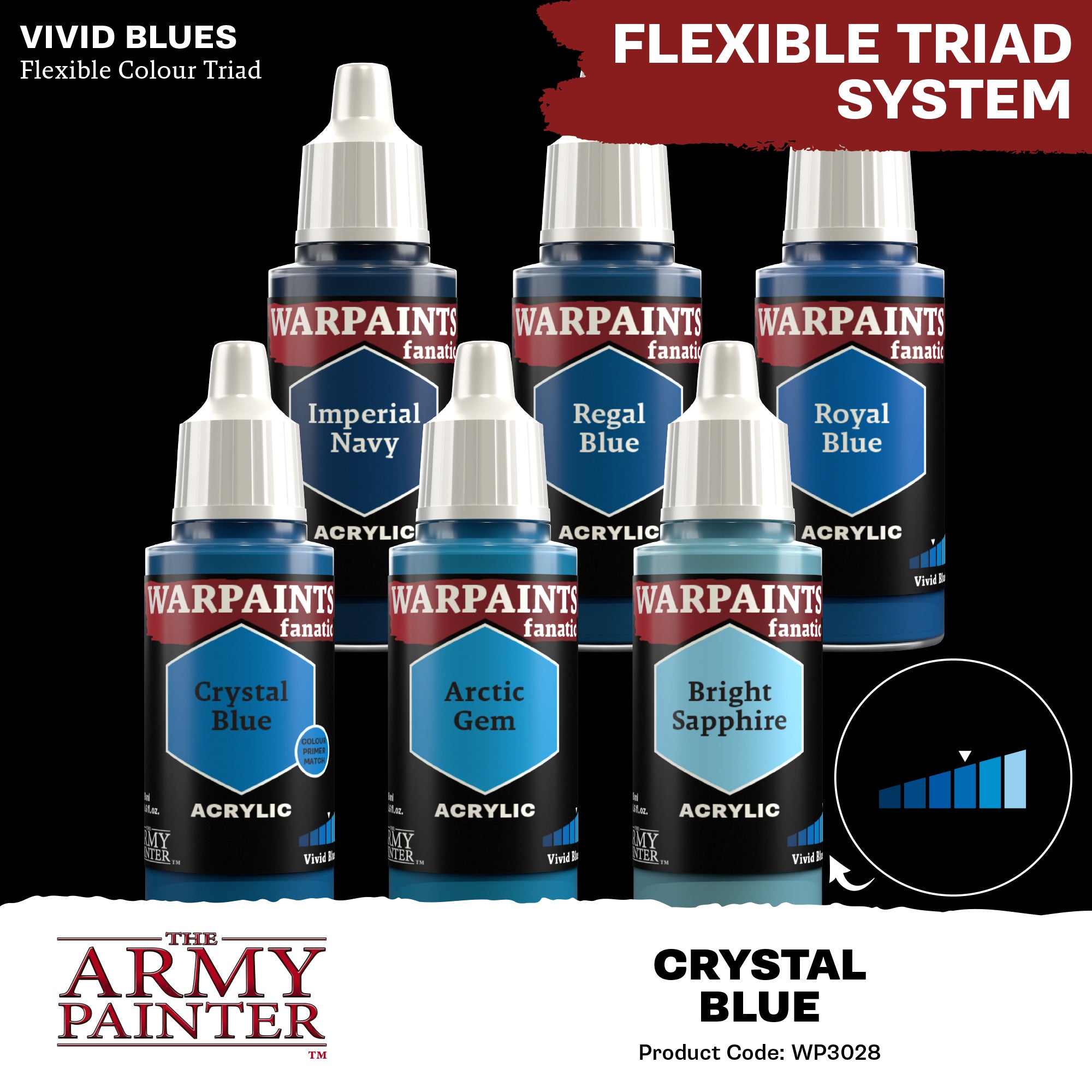 Army Painter Warpaints Fanatic Acrylic, Crystal Blue
