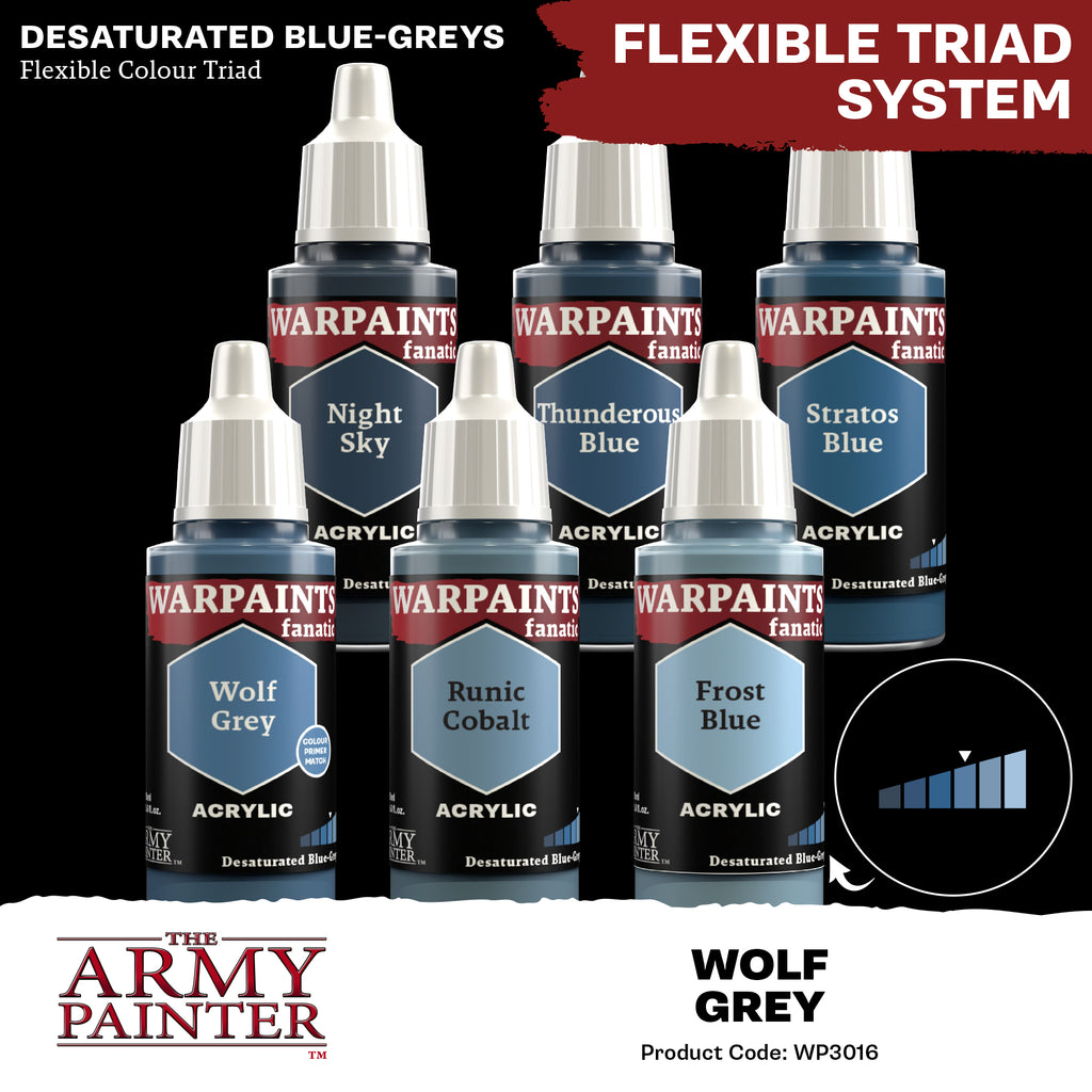 Army Painter Warpaints Fanatic Acrylic, Wolf Grey
