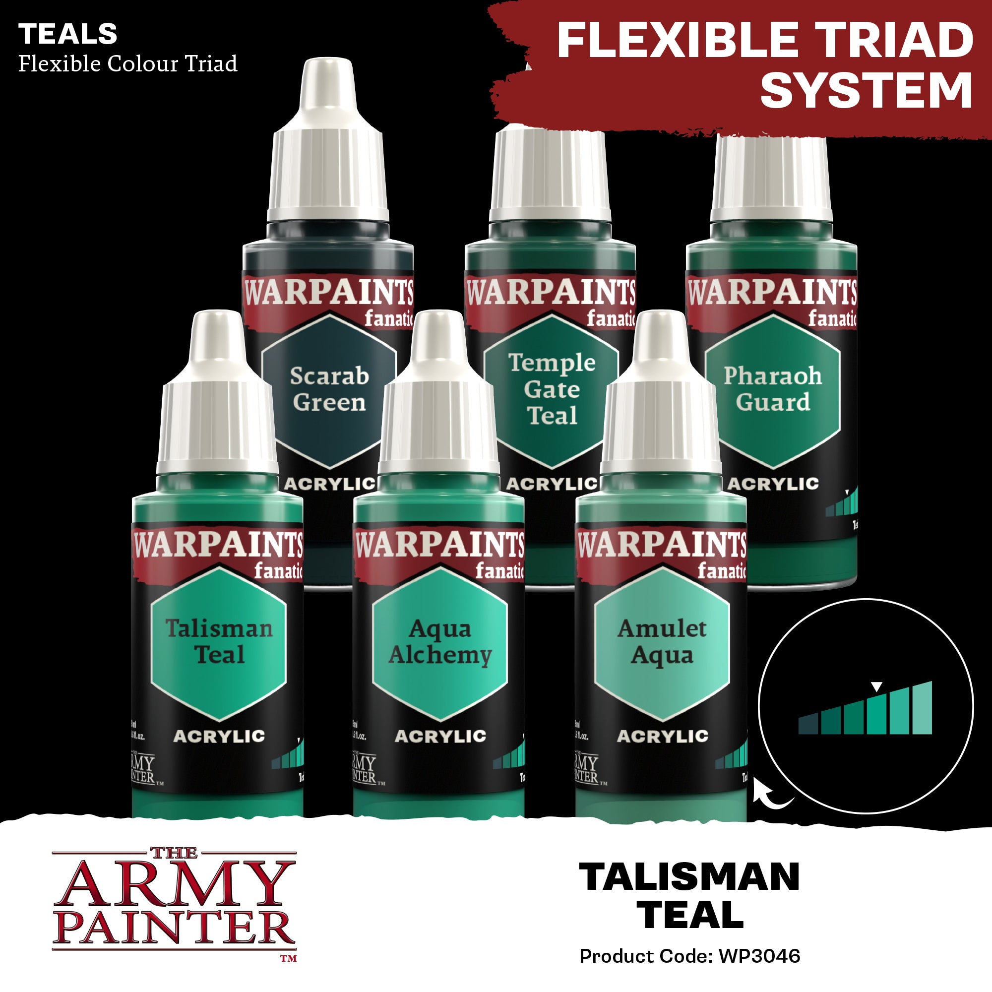 Army Painter Warpaints Fanatic Acrylic, Talisman Teal