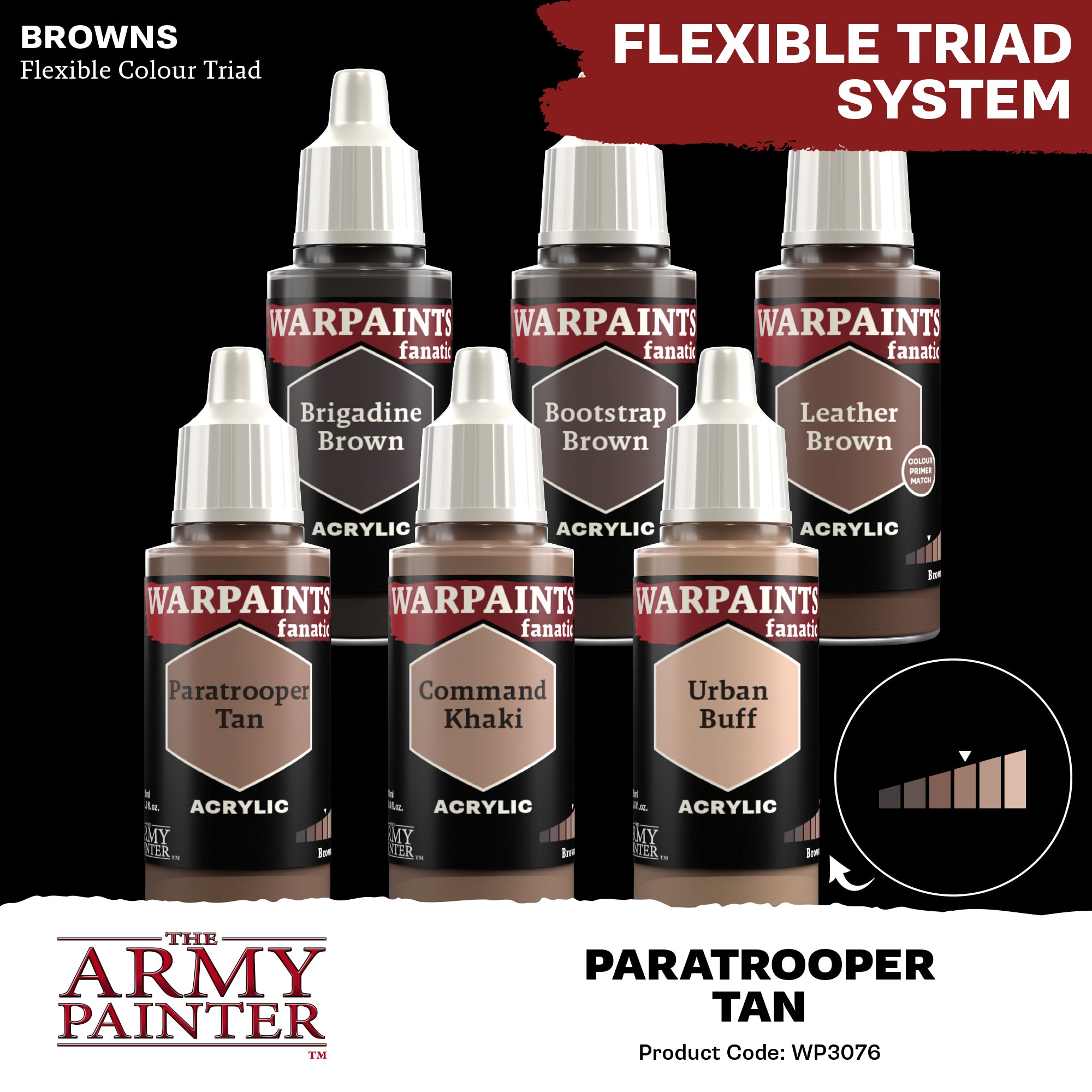 Army Painter Warpaints Fanatic Acrylic,  Paratrooper Tan
