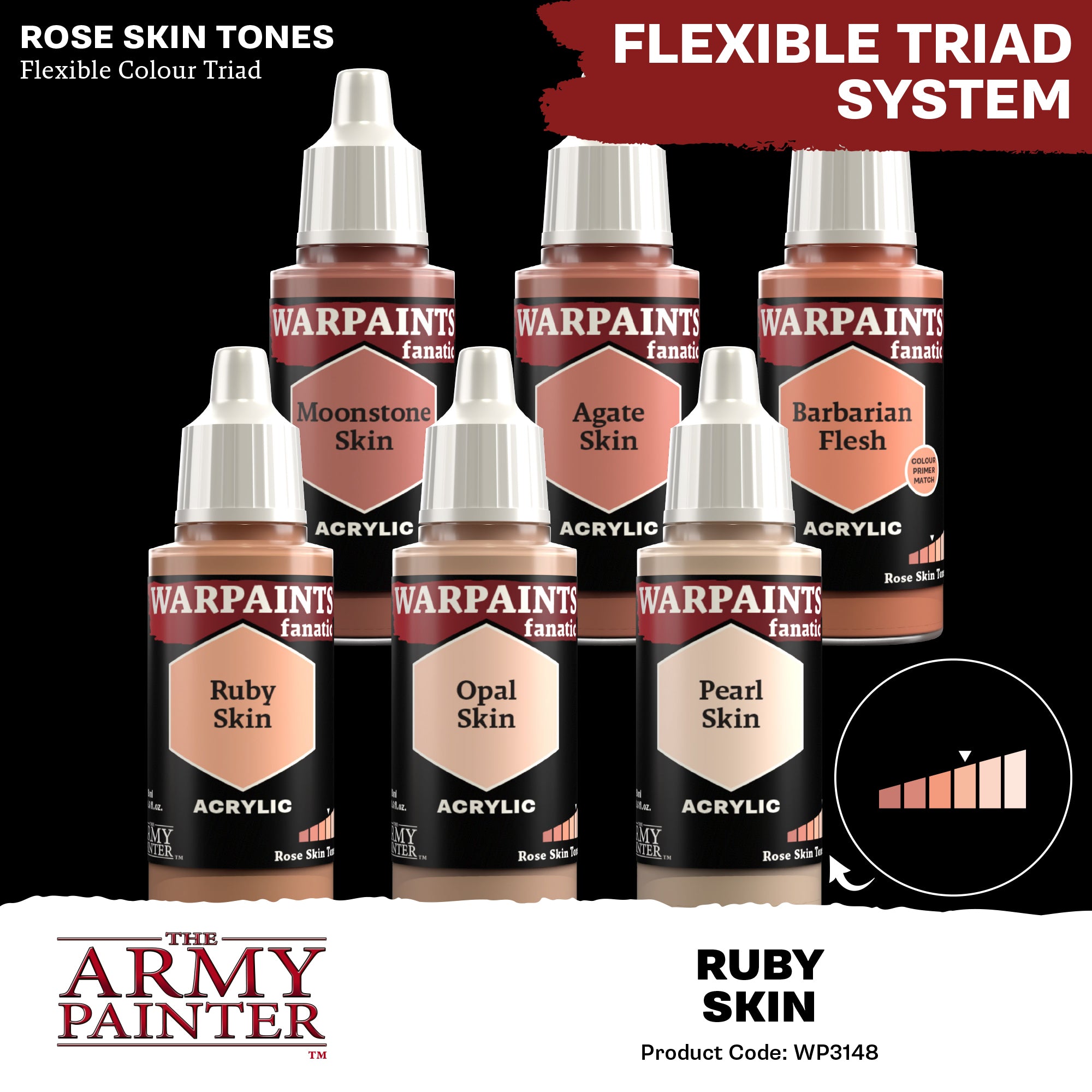 Army Painter Warpaints Fanatic Acrylic, Ruby Skin