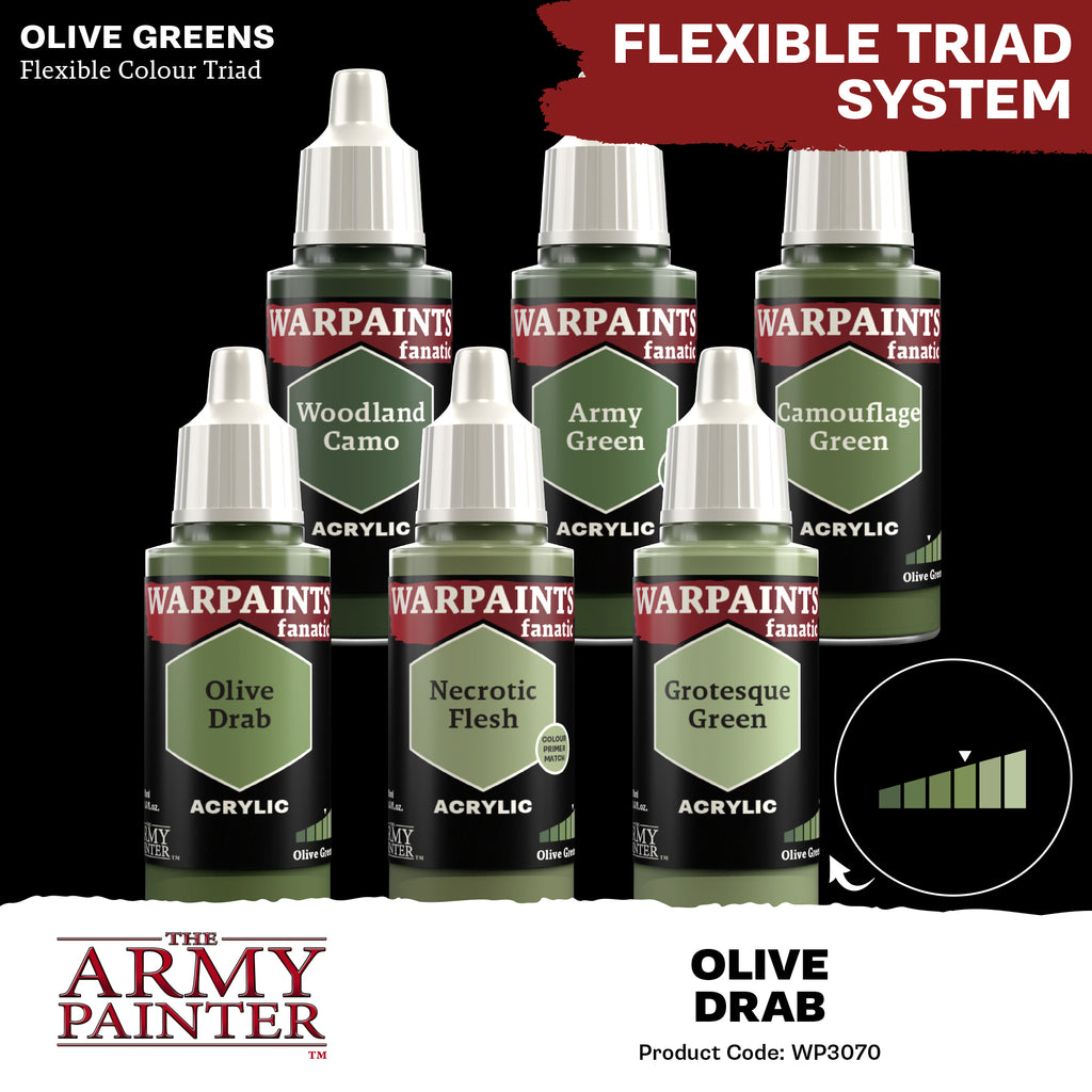 Army Painter Warpaints Fanatic Acrylic, Olive Drab