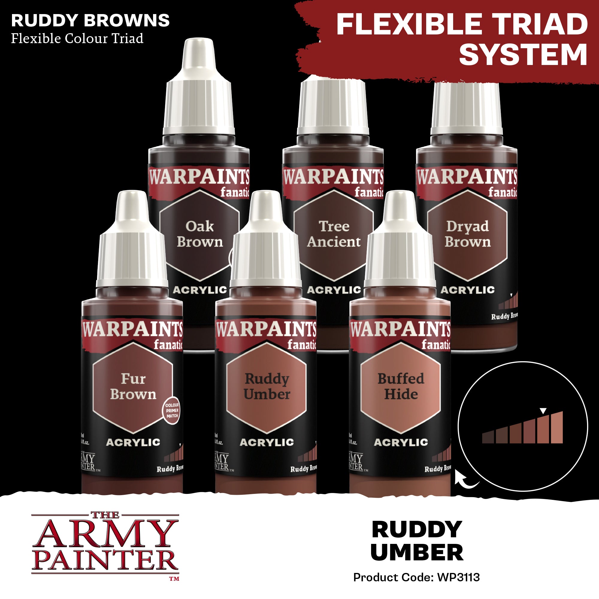 Army Painter Warpaints Fanatic Acrylic, Ruddy Umber