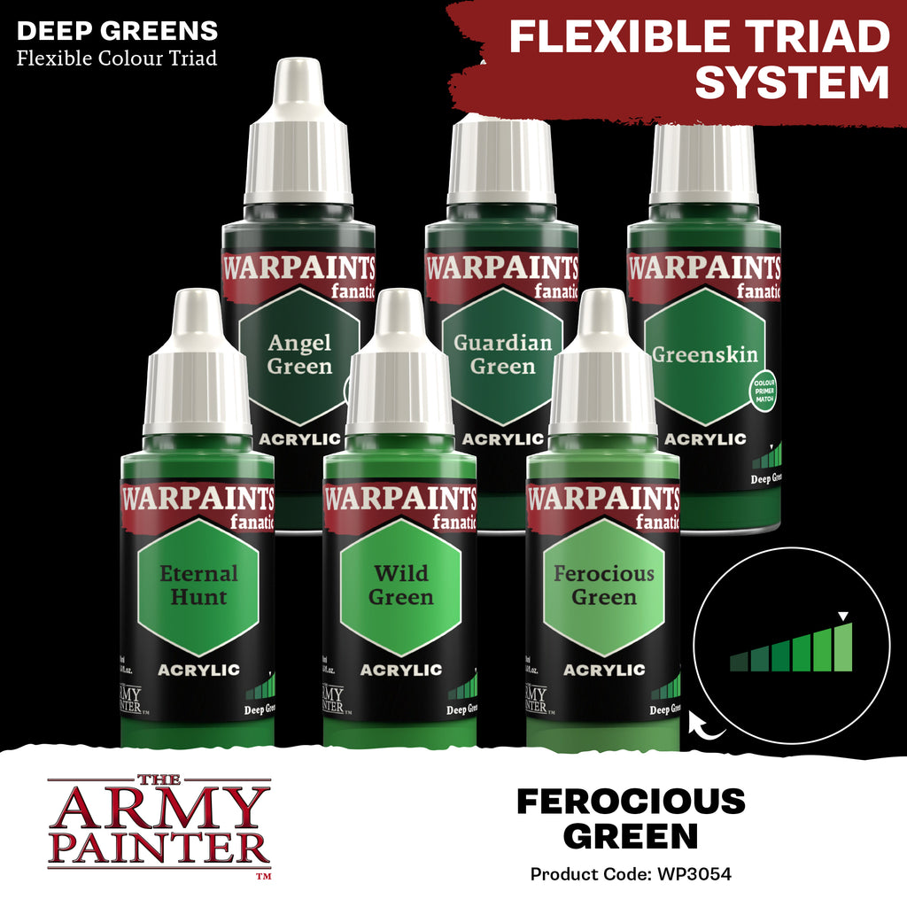 Army Painter Warpaints Fanatic Acrylic, Ferocious Green