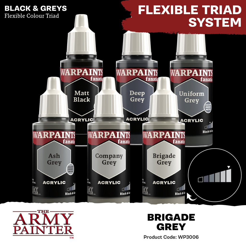 Army Painter Warpaints Fanatic Acrylic, Brigade Grey