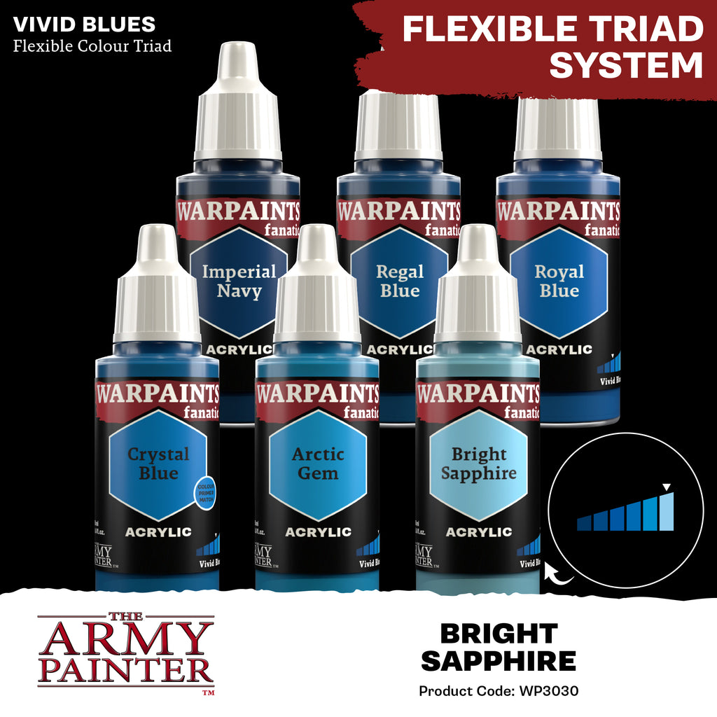 Army Painter Warpaints Fanatic Acrylic, Bright Sapphire