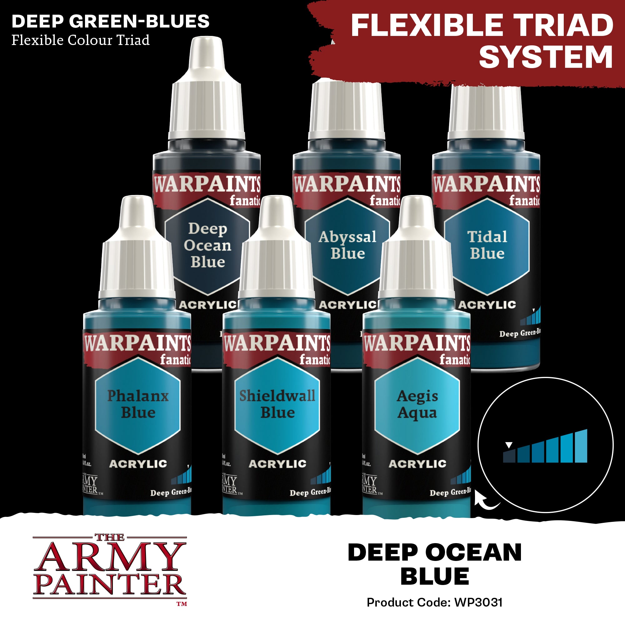 Army Painter Warpaints Fanatic Acrylic, Deep Ocean Blue