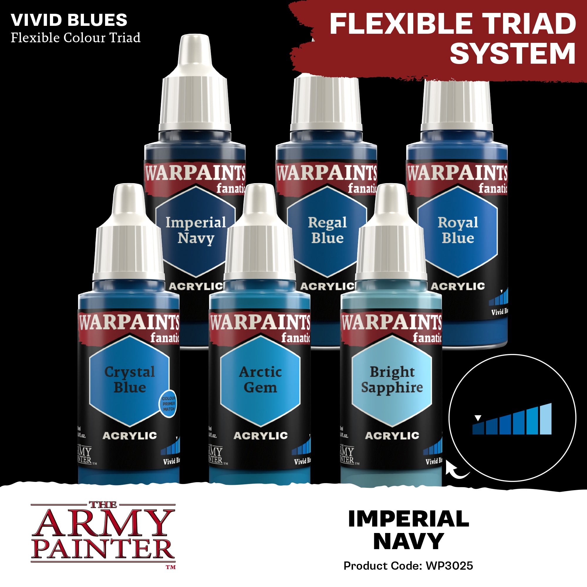 Army Painter Warpaints Fanatic Acrylic, Imperial Navy
