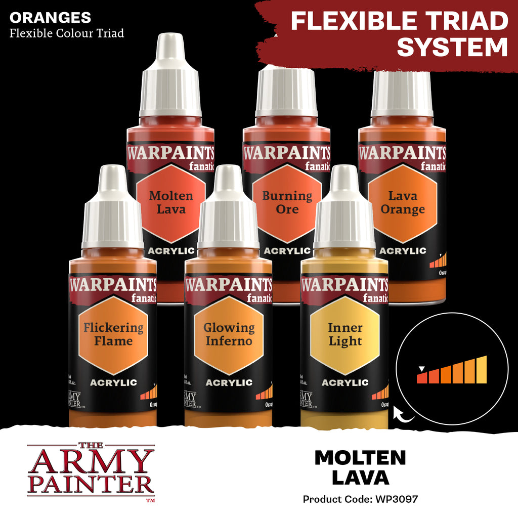 Army Painter Warpaints Fanatic Acrylic, Molten Lava