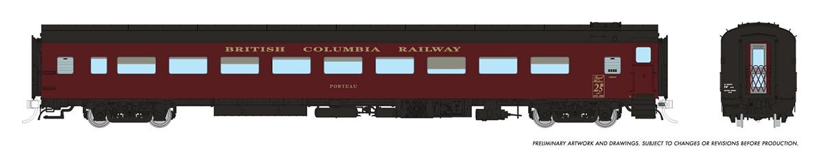 Rapido HO Lightweight Coach British Columbia Railway