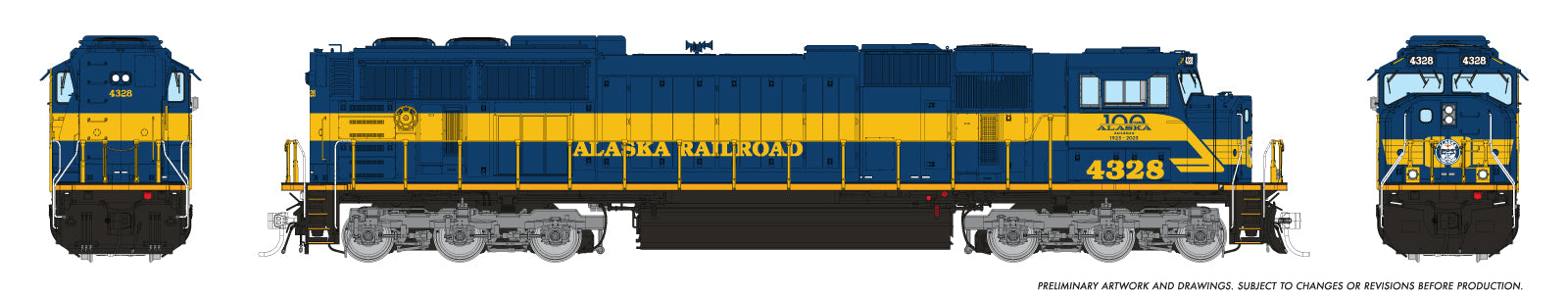 Rapido Ho Scale SD70MAC Alaska Railroad 100 Years Scheme DCC Ready  *Reservation*