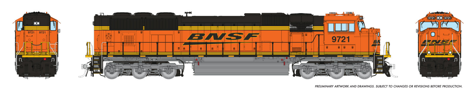 Rapido Ho Scale SD70MAC BNSF (SD70MACe Rebuild) H3 Scheme DCC Ready  *Reservation*