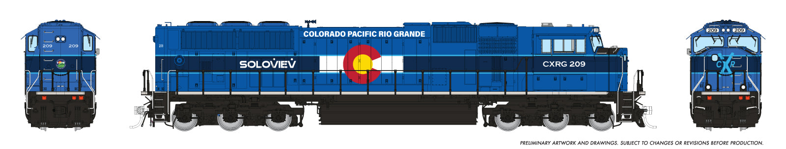 Rapido Ho Scale SD70MAC Colorado Pacific Railroad DCC & Sound  *Reservation*
