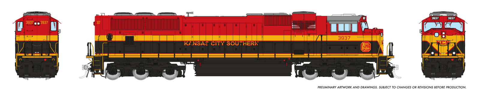 Rapido Ho Scale Kansas City Southern (SD70MAC Rebuild) Belle Scheme DCC & Sound  *Reservation*