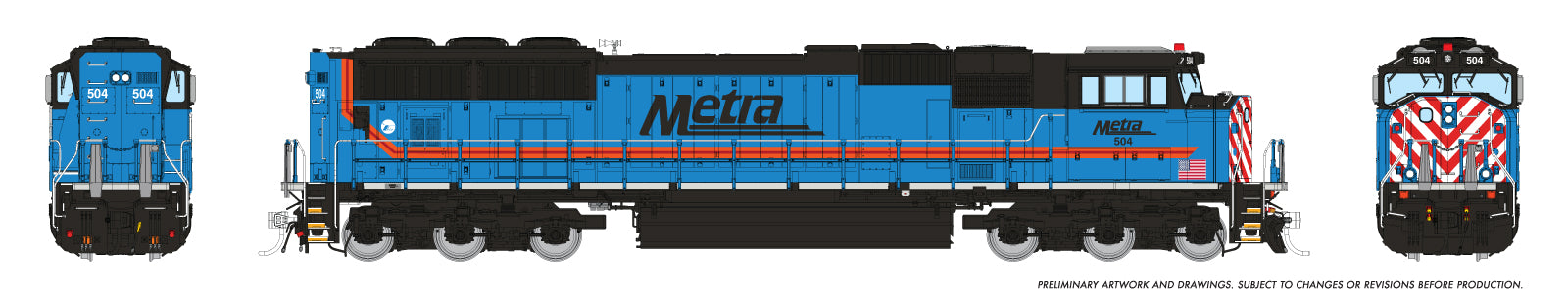 Rapido Ho Scale Metra — SD70MACH DCC Ready  *Reservation*