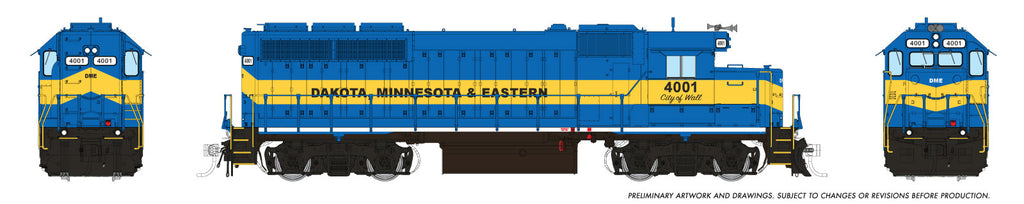 Rapido Ho Scale GP40 Dakota, Minnesota & Eastern W/ Front & Rear Ditchlights DCC & Sound *Reservation*