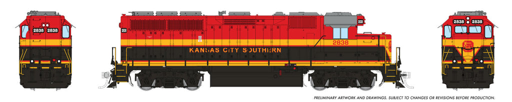 Rapido Ho Scale Kansas City Southern — Belle / GP40-3 W/ Front & Rear Ditchlights DCC & Sound *Reservation*