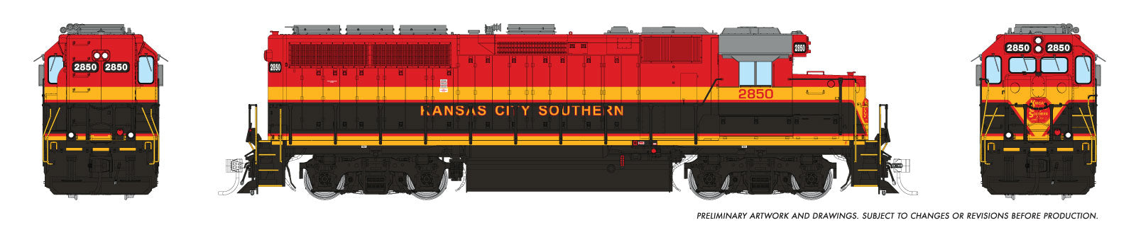 Rapido Ho Scale Kansas City Southern — Belle / GP40-3 W/ Front & Rear Ditchlights DCC & Sound *Reservation*