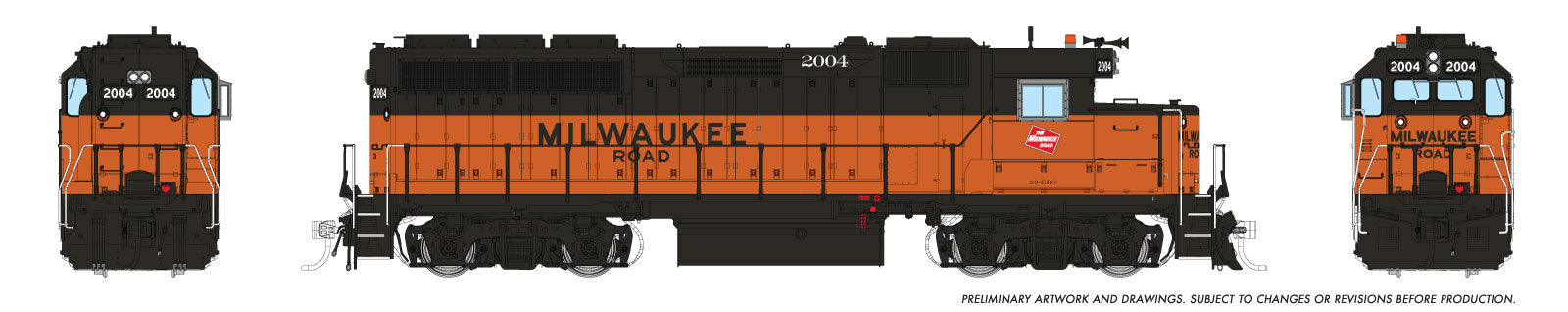 Rapido Ho Scale GP40 Milwaukee Road — Billboard DCC & Sound *Reservation*