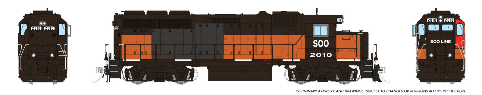 Rapido Ho Scale GP40 SOO Line — Bandit Scheme W/ Ditchlights DCC & Sound *Reservation*