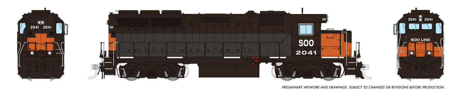 Rapido Ho Scale GP40 SOO Line — Bandit Scheme W/ Ditchlights DCC & Sound *Reservation*