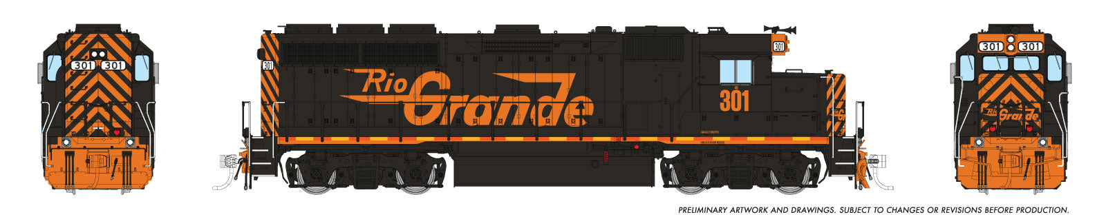 Rapido Ho Scale GP40 Wheeling & Lake Erie — ex-DRGW Scheme W/Front & Rear Ditchlights DCC & Sound *Reservation*