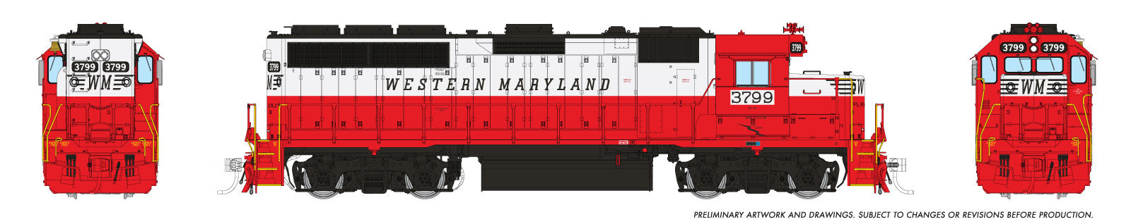 Rapido Ho Scale GP40 Western Maryland DCC & Sound *Reservation*
