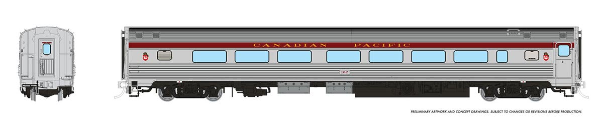 Rapido HO Budd Coach Canadian Pacific Maroon *Reservation*