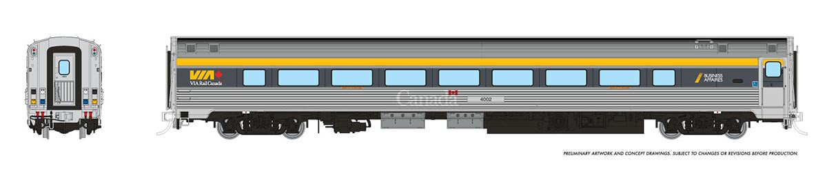 Rapido HO Budd Coach Via Rail Business (HEP 2) *Reservation*